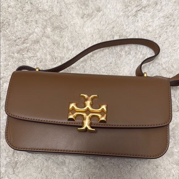 NWT 🎀Tory Burch Brown Leather Eleanor Shoulder Bag - Picture 1 of 15